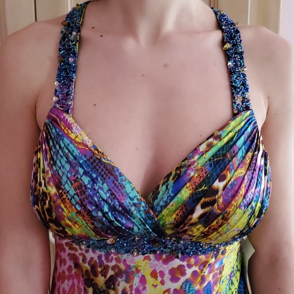 XSCAPE Gorgeous Summer beaded gown - Picture 3 of 7